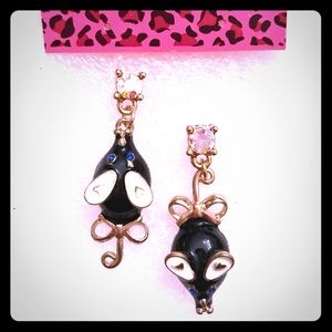 Betsey Johnson mouse earrings